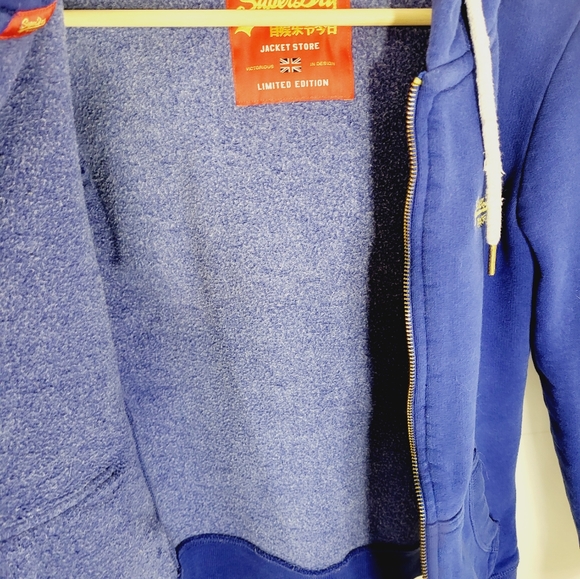 SUPERDRY Zip Up Hoodie Size 2 / 4 - Picture 7 of 8